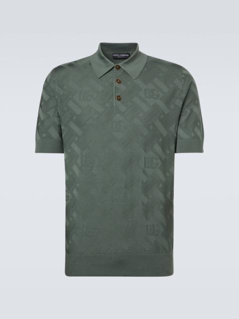 Dolce & Gabbana DG silk polo shirt