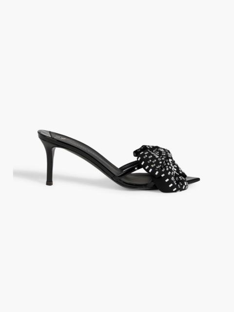 Giuseppe Zanotti Intriigo Alexandrine embellished glossed mules