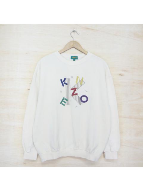 KENZO Vintage 90s KENZO GOLF Big Logo Embroidered Sweater Sweatshirt Pullover Jumper
