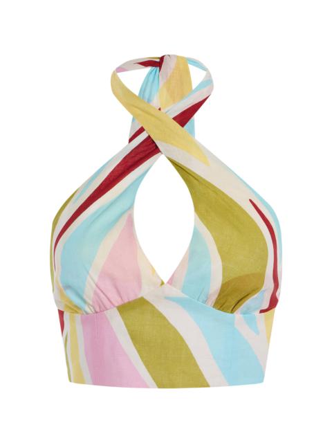 CALA de la CRUZ Exclusive Riviera Olivia Linen Top multi