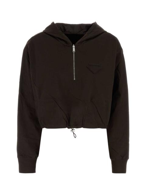 Prada Prada Women Brown Cotton Reversible Sweatshirt