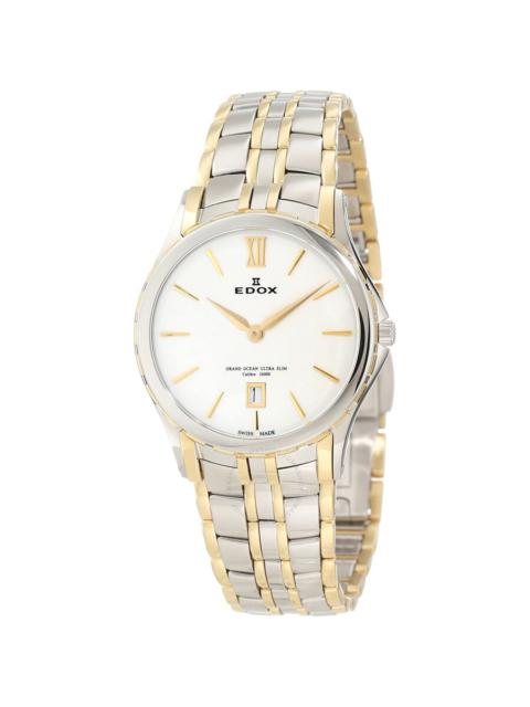 Other Designers Pre-owned Edox Grand Ocean Quartz White Dial Men's Watch 27035 357J Bid