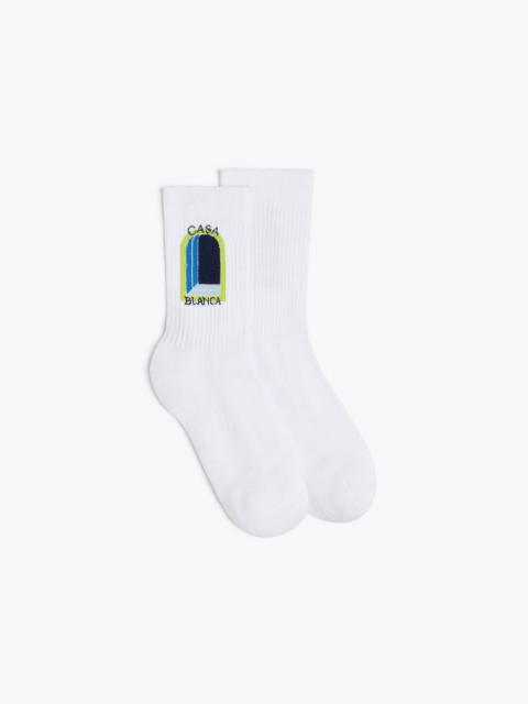 CASABLANCA Blue Gradient Arch Socks | Casablanca Paris