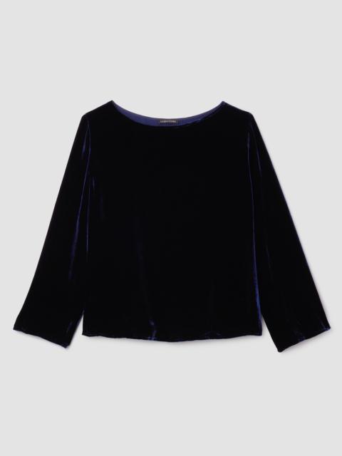 EILEEN FISHER Velvet Bateau Neck Top
