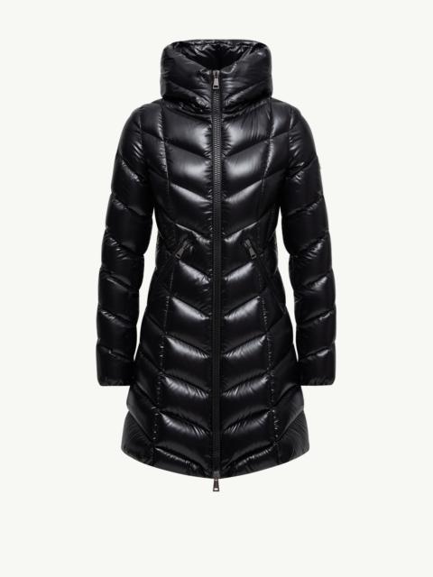 Moncler Marus Hooded Geometric-Quilted Long Down Jacket