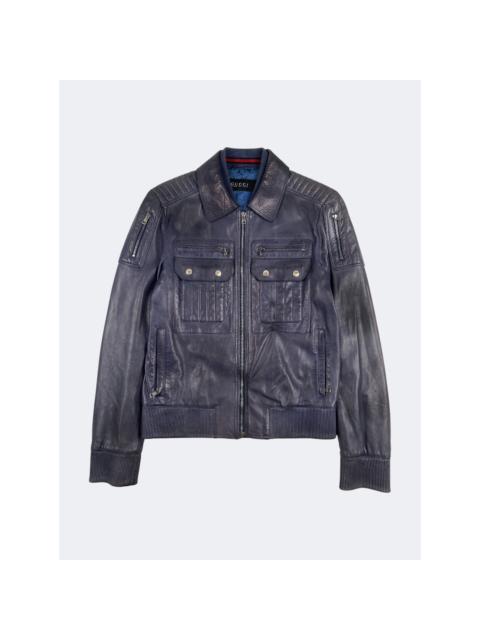 GUCCI Tom Ford Era Biker Leather Jacket