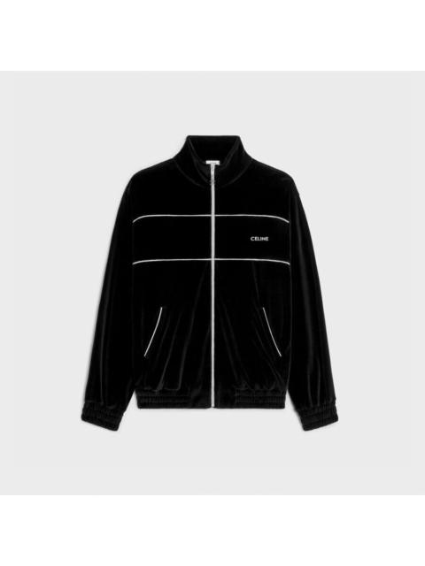 CELINE Celine Brand New Black Velvet Logo Jacket