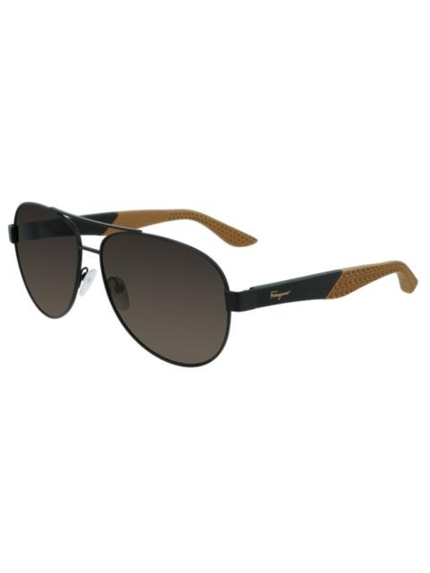 FERRAGAMO Ferragamo Brown Pilot Men's Sunglasses SF275SN 071 62