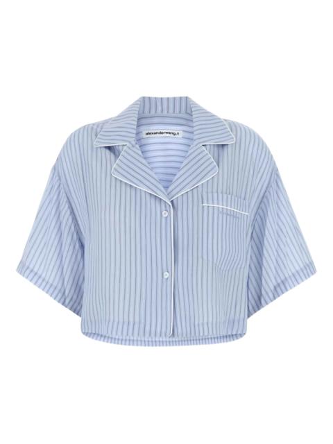 Alexander Wang striped short-sleeve shirt