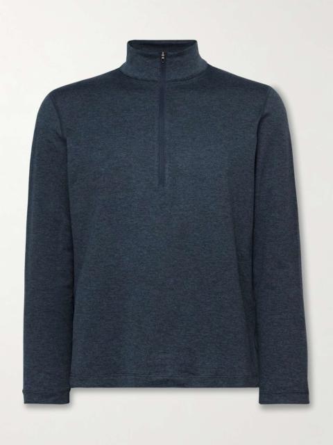 Slim-Fit Stretch Recycled-Jersey Half-Zip Top