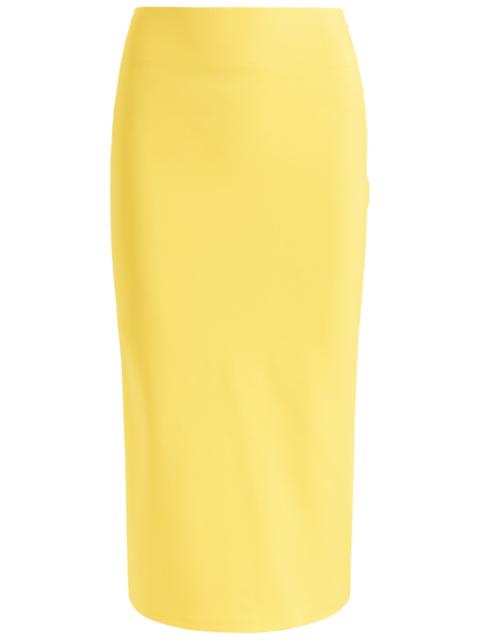 Jacquemus La Jupe Salier Draped Jersey Midi Skirt