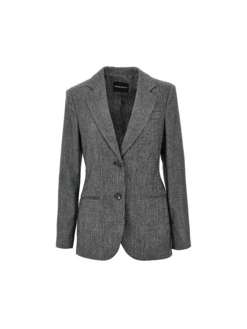 EMPORIO ARMANI Emporio Armani Wool-blend Flannel Jacket Grey Women