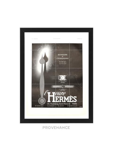 Hermes Antique Vintage Newsprint Ad - Horology
