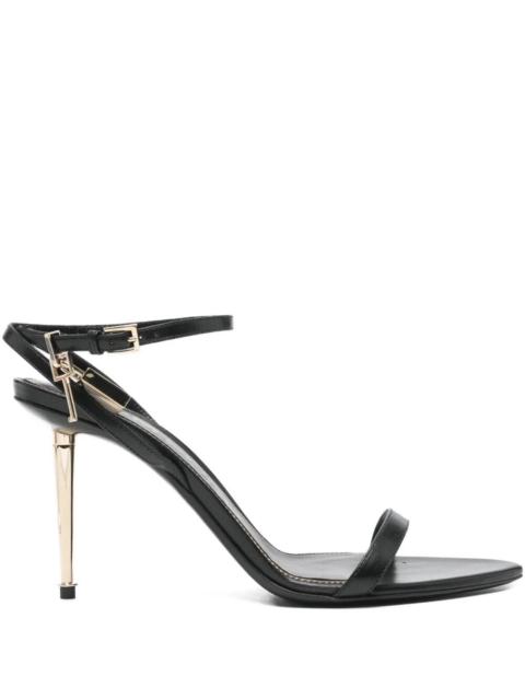 TOM FORD Tom Ford Women Shiny Leather Padlock Pointy Naked Sandals 85