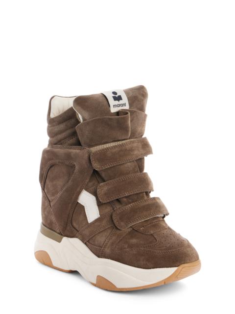 Isabel Marant Isabel Marant Balskee Wedge Sneaker in Khaki/Ecru at Nordstrom
