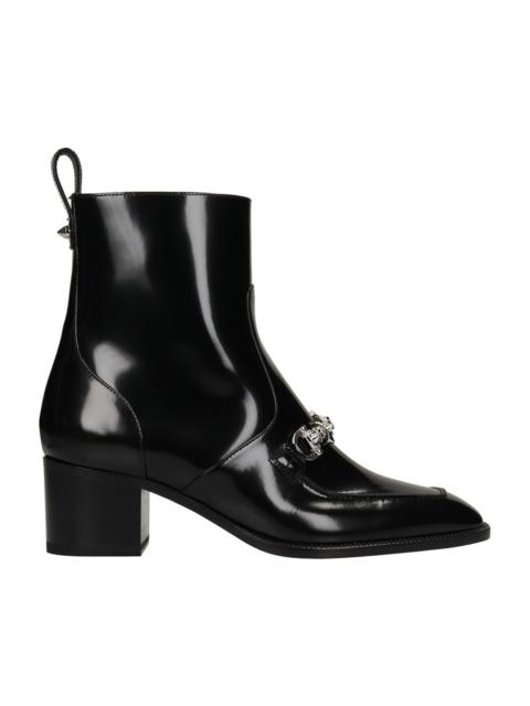 Mayerswing High Heels Ankle Boots In Black Leather