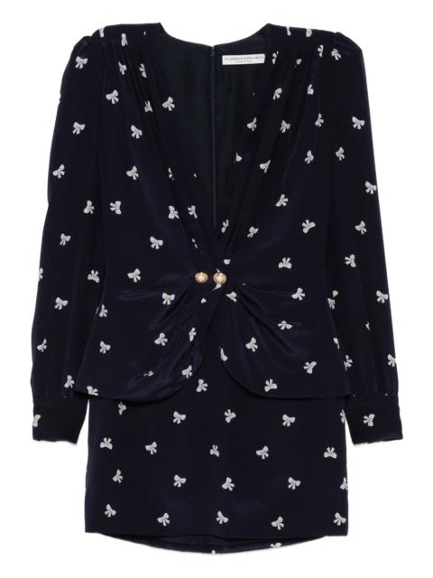 Alessandra Rich bow-print mini dress