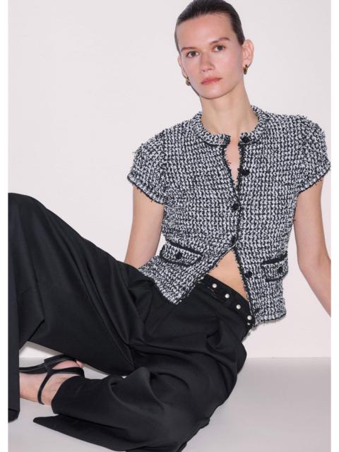 ME+EM Textured Crop Jacket