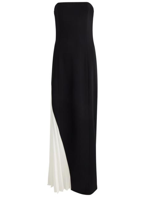 Alice + Olivia Retha Strapless Panelled Crepe Maxi Dress