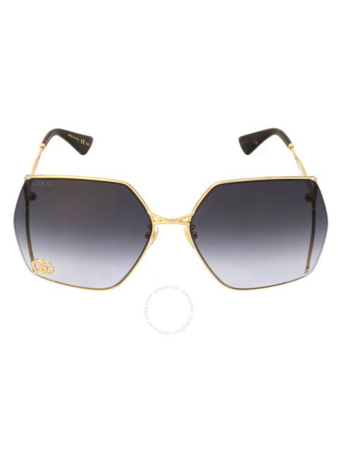 GUCCI Gucci Grey Square Ladies Sunglasses GG0817S 006 65