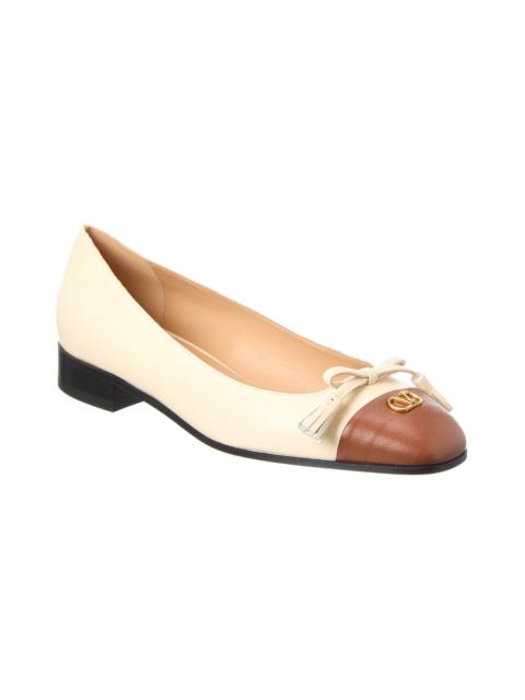 Valentino Valentino Valet Du Roi 25 Leather Ballerina Flat