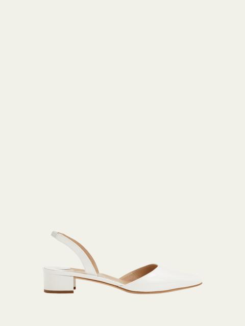 Manolo Blahnik Aspro Patent Slingback Ballerina Pumps