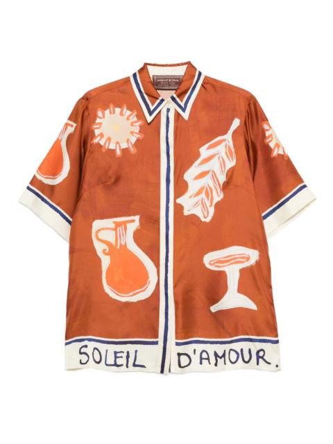 ALÉMAIS Soleil D'Amour Silk Shirt