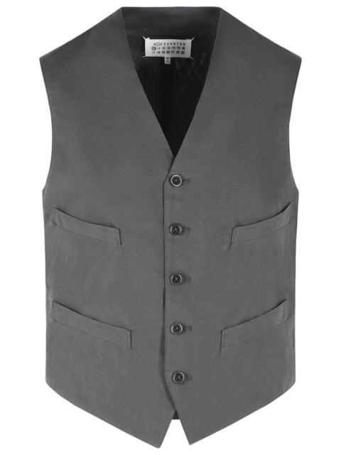Maison Margiela Maison Margiela Grey Cotton Silk Vest Men