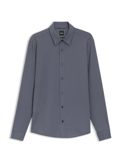 BOSS SLIM-FIT SHIRT IN ITALIAN-MADE PERFORMANCE-STRETCH JERSEY