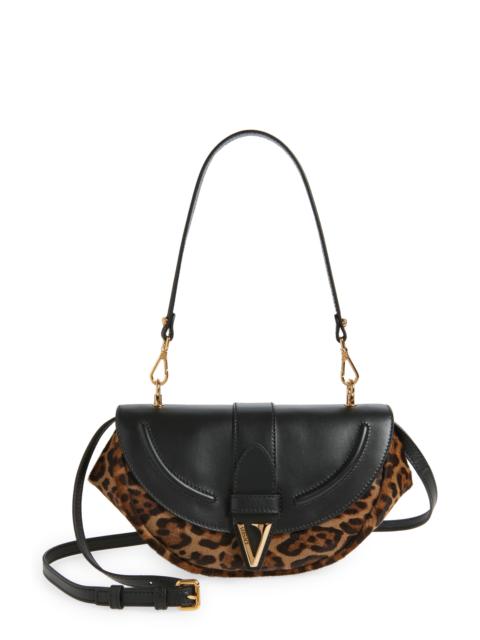 VERSACE Versace Medium Virtus Shoulder Bag in Black Brown Gold at Nordstrom