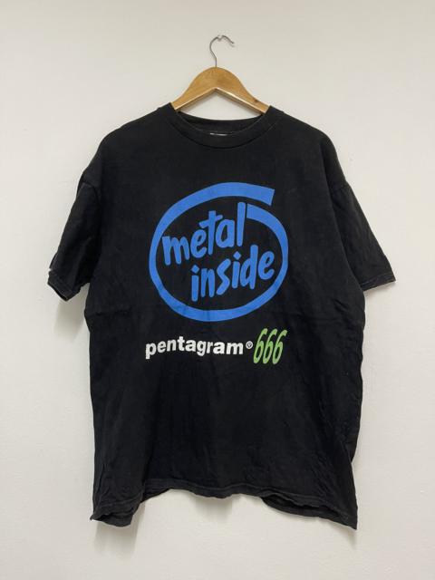 Other Designers Vintage - Vintage Pentagram Band “ Metal Inside 666 Metal A1