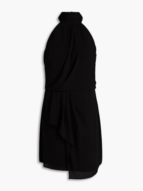 Other Designers Harlow draped crepe de chine mini dress