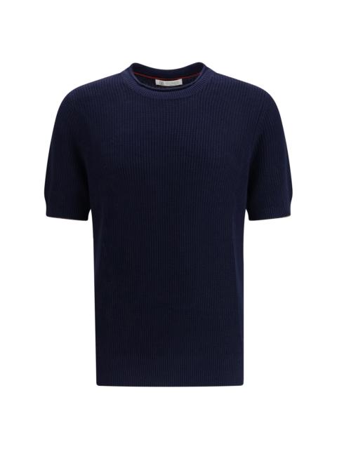 Brunello Cucinelli Brunello Cucinelli Men Cotton And Linen Knit T-Shirt