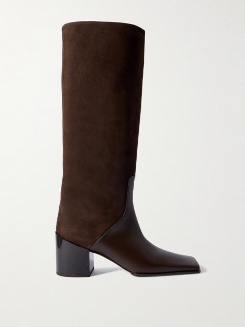 Alaïa Nubuck And Leather Knee Boots