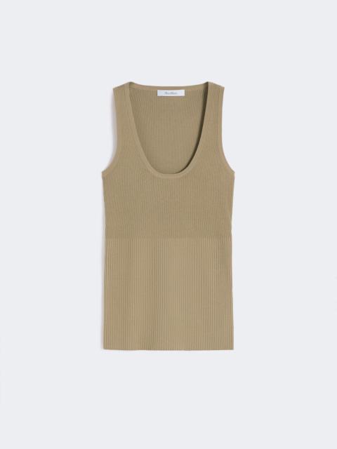 Max Mara Viscose-blend yarn top - KAKI