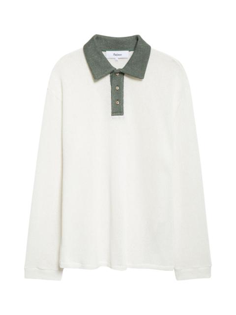 Palmes PALMES Knit Cotton Rugby Polo in Off-White at Nordstrom