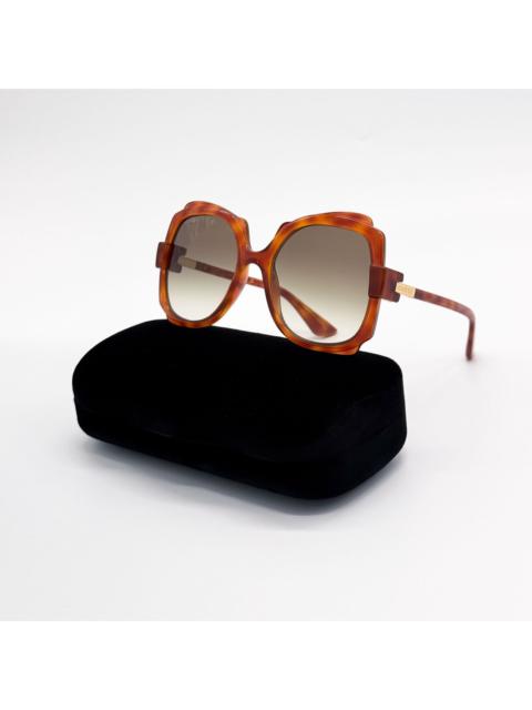 GUCCI New Gucci Women Oversized Havana Sunglasses GG1431S 002 Auth