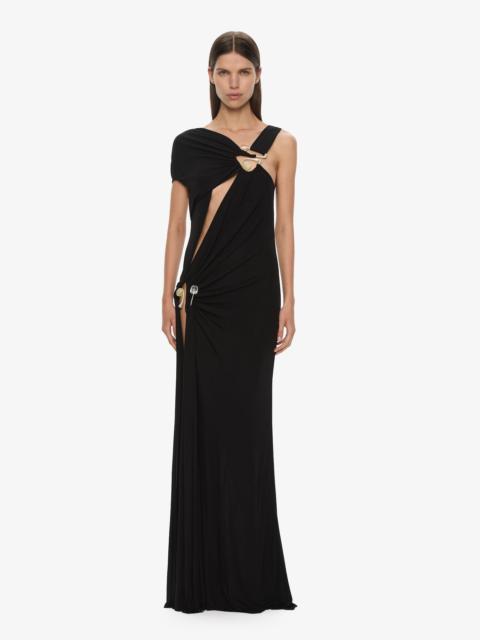 CHRISTOPHER ESBER Veer Spiral Crystal Draped Jersey Dress