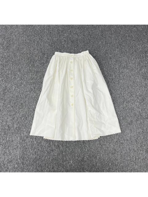 Miu Miu Miu Miu white button-down lace midi skirt