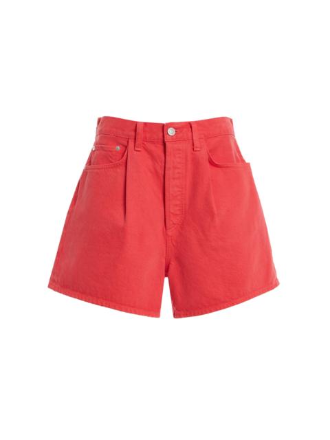 AGOLDE Rhoda Denim Shorts red