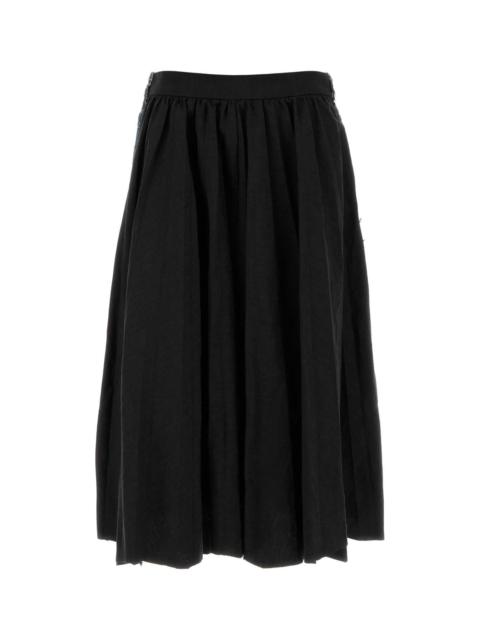 BALENCIAGA Balenciaga Women Two-Tone Twill And Denim Skirt