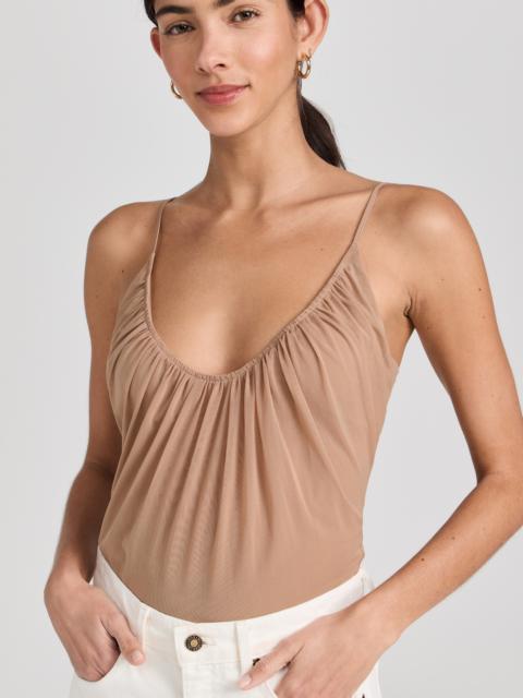 L'AGENCE Gelina Ruched Thong Bodysuit