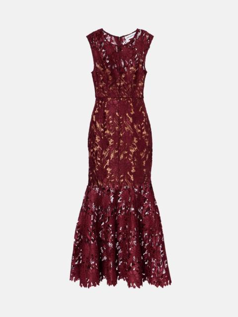 self-portrait Floral lace midi dress