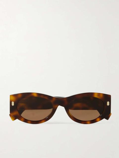 Roma oval-frame tortoiseshell acetate sunglasses