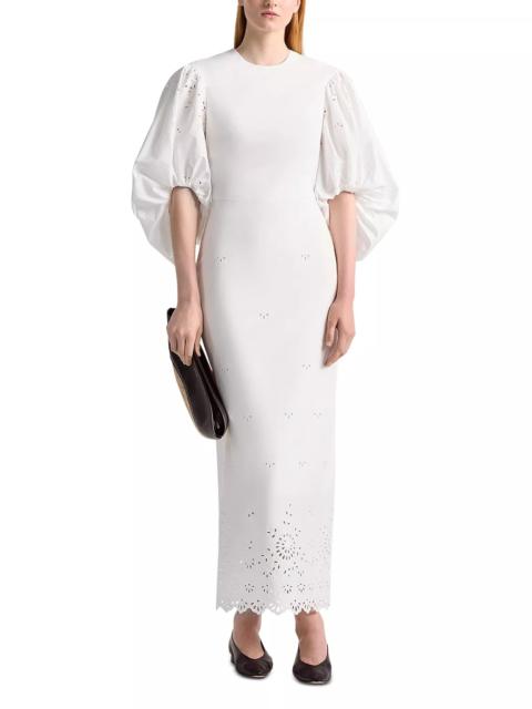 Altuzarra Danielle Eyelet Balloon Sleeve Dress