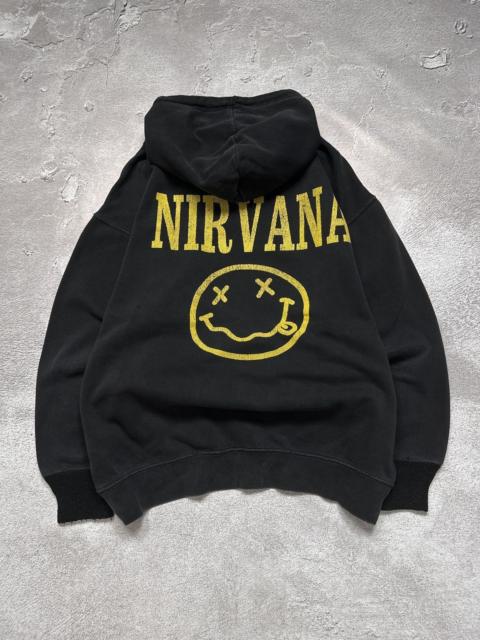 Other Designers If Six Was Nine - Vintage 90s Nirvana Smiley Trashed Distressed Band Hoodie