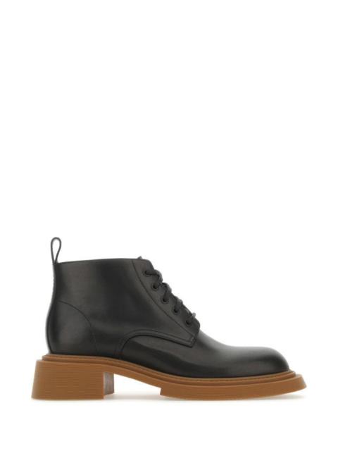 Loewe Man Black Leather Ankle Boots