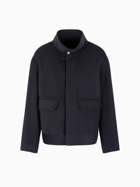 EMPORIO ARMANI BLOUSON IN VIRGIN WOOL CLOTH
