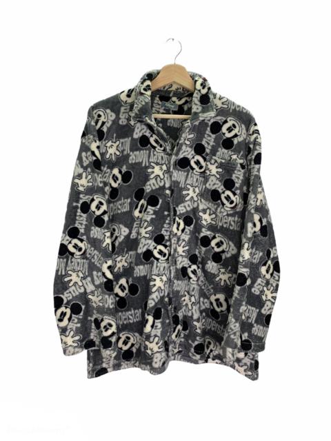 Other Designers Vintage - Vintage Disney Mickey mouse FullPrint Fleece Button Jacket
