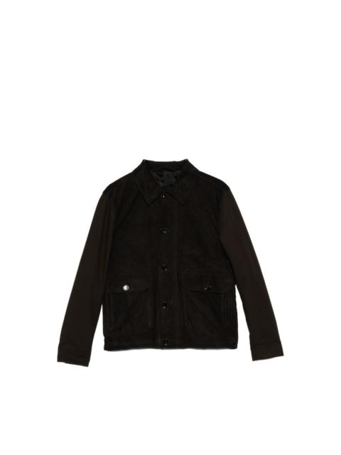 Brioni COLLARED LEATHER JACKET